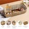 Glitzhome® Gold Rectangle Metal Mirrored Decorative Trays Set
